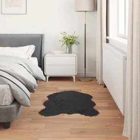 vidaXL Χαλί από τεχνητό πρόβειο δέρμα TAFALLA Μαύρο 50 x 80 cm