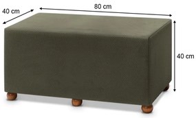 Σκαμπώ Genma Megapap υφασμάτινο χρώμα πράσινο 80x40x40εκ.
