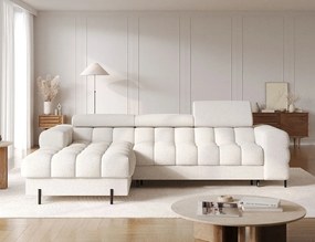 Γωνιακός καναπές Freyia-Leuko-Αριστερή - 285.00Χ181.00Χ93.00cm