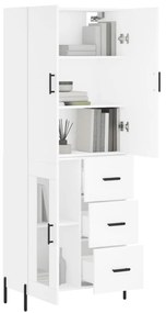vidaXL Ντουλάπι Λευκό 69,5x34x180 εκ. από Επεξεργασμένο Ξύλο