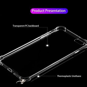Θήκη Σιλικόνης με Strap Sonique Armor Clear Samsung Galaxy A32 4G Λιλά