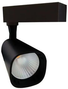 Σποτ Ράγας LED COB 30W 3000K Μονοφασικό Φ8 Epistar Spotlight-6456-Μαύρο 6456