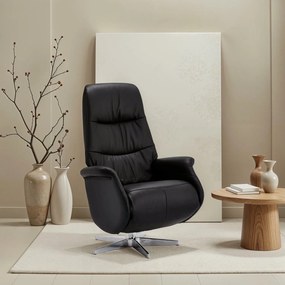 Delta Recliner Black Leather