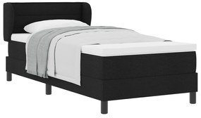 vidaXL Κρεβάτι Box Spring με Στρώμα  Μαύρο 100x200 εκ. Υφάσματος