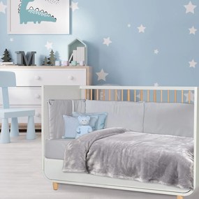 Κουβέρτα Βελούτε Λίκνου 80x110 Relax 1342 Γκρι 5204850230319