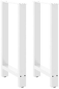 vidaXL Πόδια Τραπεζιού Μπαρ 2 τεμ. Λευκά 40x(90-91) εκ. Ατσάλι