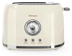 Rohnson Nostalgia Φρυγανιέρα 2 Θέσεων 800W Μπεζ R-2210