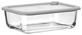 Estia Φαγητοδοχείο Από Βοριοπυριτικό Γυαλί ColorSeal 1520ml 23.5x18x7.6cm Με Καπάκι Σιλικόνης Γκρι 01-26431