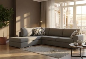 Γωνιακός καναπές Must-Δεξιά-295φ 230β εκ.-Γκρι Anoixto