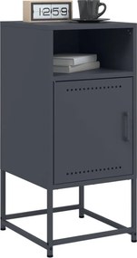 vidaXL Κομοδίνα 2 τεμ. Ανθρακί 36x39x78 εκ. από Χάλυβα