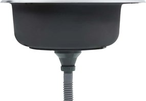 vidaXL Νεροχύτης Κουζίνας με Φίλτρο Σιφονιού και Σιφόνι Ανοξ. Ατσάλι