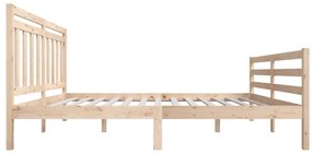 vidaXL Πλαίσιο Κρεβατιού 150 x 200 εκ. Μασίφ Ξύλο King Size
