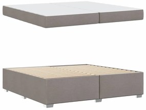 vidaXL Σκελετός Κρεβατιού Taupe 200 x 200 cm ύφασμα