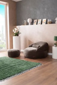 Stewehome Σετ δρομέα ανάπαυσης με πολυθρόνα και πουφ μοντέρνου στιλ 110x110x110 cm