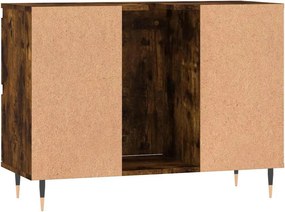 vidaXL Ντουλάπι Μπάνιου Καπνιστή Δρυς 80 x 33 x 60 εκ. Επεξεργ. Ξύλο