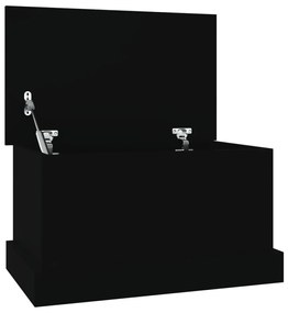 Κουτί Αποθήκευσης Μαύρο 50x30x28 εκ. Επεξεργασμένο Ξύλο - Μαύρο