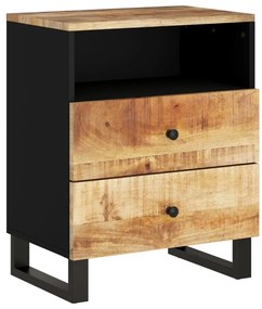 vidaXL Κομοδίνο 50x33x62 εκ. Μασίφ Ξύλο Μάνγκο &amp; Επεξεργασμένο Ξύλο
