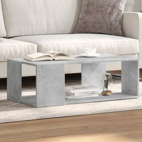 vidaXL Τραπεζάκι Σαλονιού Γκρι Σκυροδ. 89,5x48x30 εκ. Επεξεργ. Ξύλο