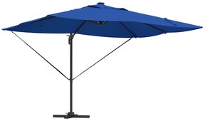 vidaXL Ρομά Κερασάκι Δίχτυ με LEDs Μπλε 352x251x265 εκ. Αλουμίνιο