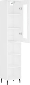 vidaXL Ντουλάπι Λευκό 34,5 x 34 x 180 εκ. από Επεξεργασμένο Ξύλο