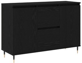 vidaXL Πλαϊνό γραφείο Μαύρη δρυς 101.5 x 35 x 70 εκ Επεξεργασμένο ξύλο