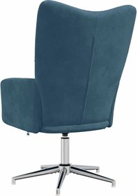 vidaXL Πολυθρόνα Relax Μπλε Βελούδινη