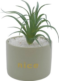 Τεχνητό Φυτό σε Κεραμικό Γλαστράκι "Nice" 11x17cm - Μέντα