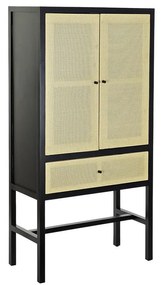 Ντουλάπι DKD Home Decor 80 x 38 x 160 cm Έλατο Φυσικό Μαύρο