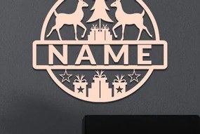 Σετ των 2 Intra απο ξύλο plywood 3mm-4mm πάχος Χριστουγεννιάτικη διακόσμηση σπιτιού Ονομασία Πινακίδα Δίασταση 15x15 cm INTRAFABR-72647817