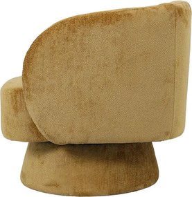 Πολυθρόνα περιστρεφόμενη Kreslo ύφασμα σε μελί απόχρωση 78x81x77εκ 78x81x77 εκ.