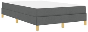 vidaXL Κρεβάτι με ελατήρια Σκούρο γκρι, Καφέ 120 x 200 cm