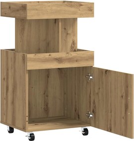 vidaXL Καρότσι μπαρ Artisan Δρυς 50 x 41 x 89 cm Επεξεργασμένο Ξύλο