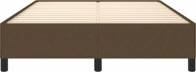 vidaXL Σκελετός Κρεβατιού Χωρίς Στρώμα Καφέ 140x200 εκ.Υφασμάτινο