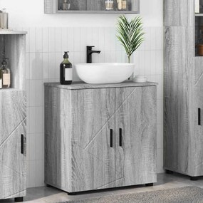 vidaXL Ντουλάπι Μπάνιου Γκρίζο Σονομα 61 x 35 x 64 εκ.