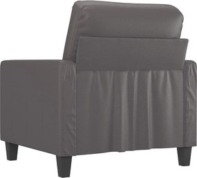 vidaXL Πολυθρόνα Γκρι 60 εκ. Συνθετικό δέρμα