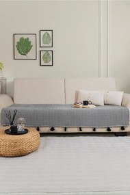Stewehome Ριχτάρι καναπέ με πον εκρού 115x201 cm