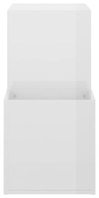 vidaXL Παπουτσοθήκη Χολ Γυαλ. Λευκή 105 x 35,5 x 70 εκ από Μοριοσανίδα
