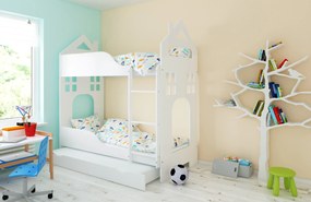 Παιδική Κουκέτα  με Συρτάρι  House II White  80x180cm  BC50020 BabyCute (Δώρο τα Στρώματα)