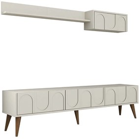 Σύνθεση Τηλεόρασης Lyon 845HCT5587 180x35x44cm Cream