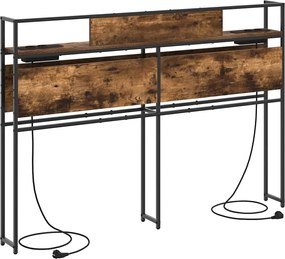 vidaXL Κεφαλάρι Αποθήκης με αποθήκευση Καπνιστή δρυς