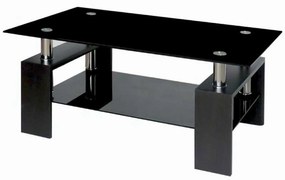 Τραπεζάκι Σαλονιού Linea Black 09-0608 110X60X45 cm Mdf, Glass