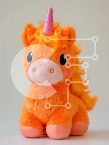 Intra Συλλεκτικό Ξύλινο Παζλ Plywood  4mm - Λούτρινο παιχνίδι μονόκερος Σε Ξύλινο Κουτί - Διαστάσεις: 10x10 cm – 25 κομμάτια