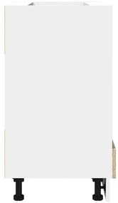 vidaXL Ντουλάπι για Φούρνο Sonoma Δρυς 60x46x81,5 εκ. Επεξ. Ξύλο