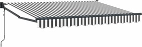 vidaXL Ηλεκτρικό Αναδιπλούμενο Σκίαστρο Γκρι και Λευκό 3 x 2 m