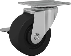 vidaXL Τροχίσκος 2 pcs Μαύρο και ασημί 50,7 x 50,7 x 24,4 χιλ