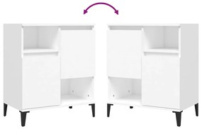 vidaXL Ντουλάπια 3 τεμ. Λευκό 60x35x70 εκ. Επεξεργασμένο Ξύλο