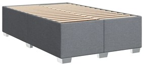 Κρεβάτι Boxspring με Στρώμα Ανοιχτό Γκρι 120x190 εκ. Υφασμάτινο - Γκρι