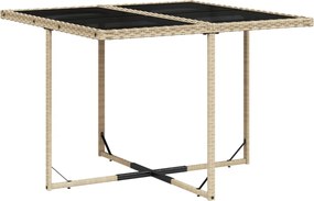 vidaXL Σετ Τραπεζαρίας Κήπου 5 τεμ. Μικτό Μπεζ Συνθ. Ρατάν &amp; Μαξιλάρια