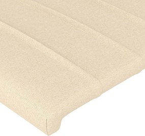 vidaXL Κεφαλάρι Κρεμ 80x5x118/128 εκ. Ύφασμα