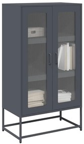 Highboard Ανθρακί 68x39x123 cm Χάλυβας